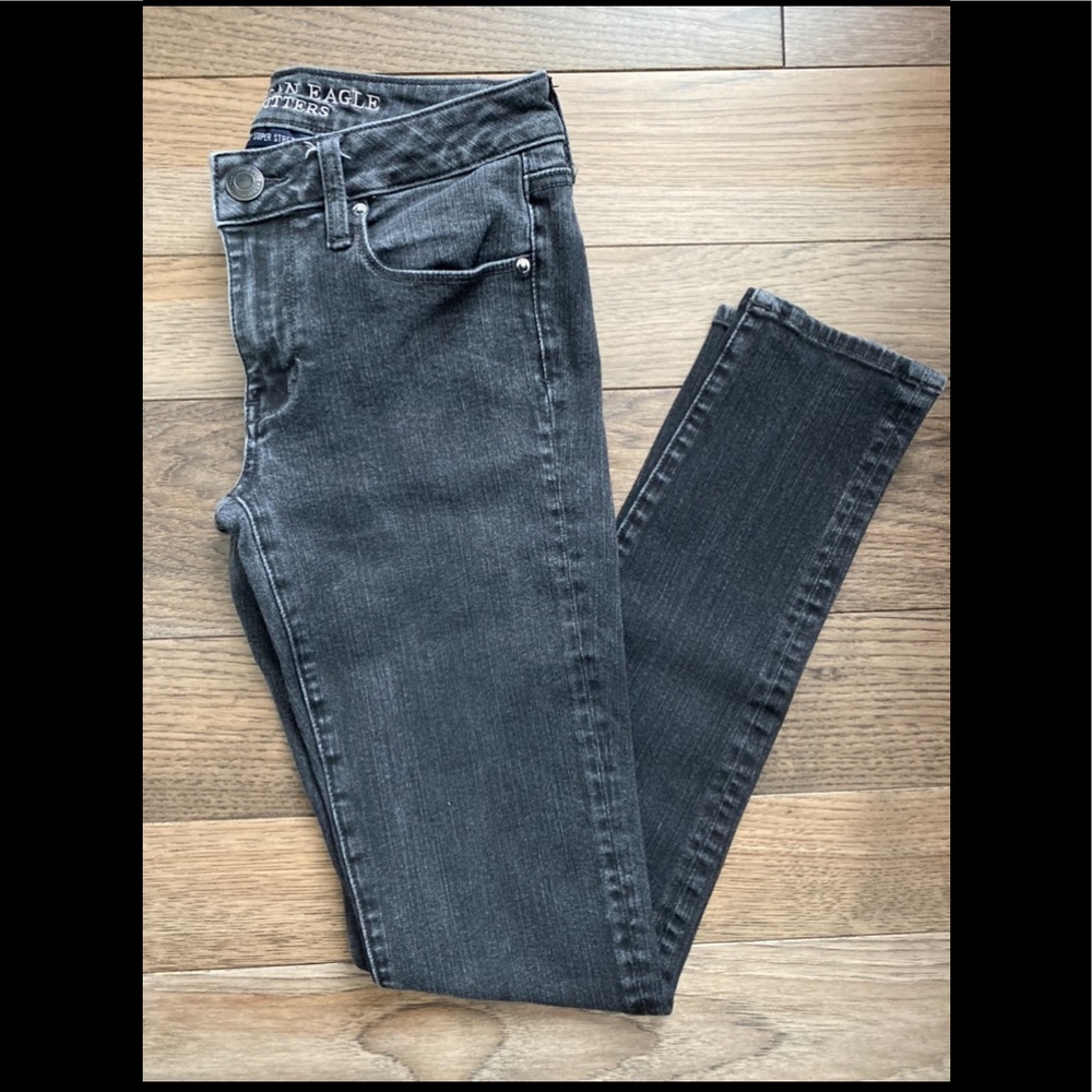 American Eagle AEO Denim X4 Skinny Black Jeans